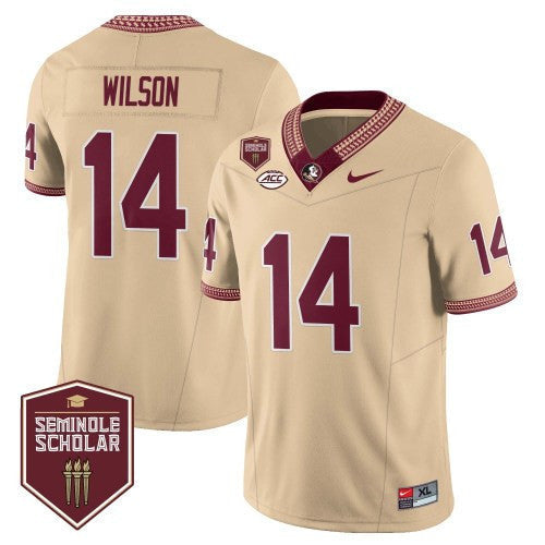 Men’s Florida State Seminoles Football Vapor Gold Jersey – Seminole Scholar – All Stitched - image 5