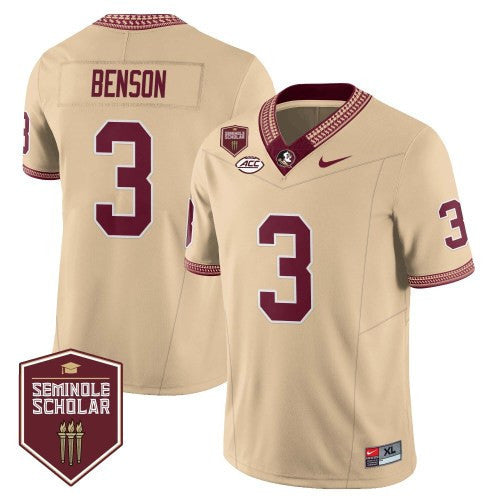 Men’s Florida State Seminoles Football Vapor Gold Jersey – Seminole Scholar – All Stitched - image 7