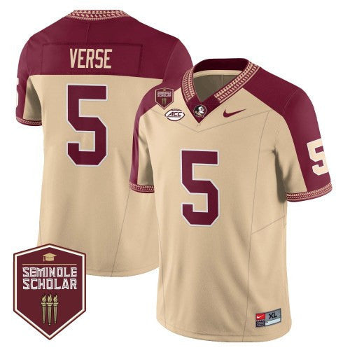 Men’s Florida State Seminoles Football Vapor Gold Jersey – Seminole Scholar – All Stitched - image 9