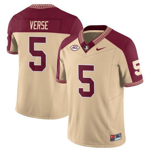 Men’s Florida State Seminoles Football Vapor Gold Jersey – All Stitched - image 1