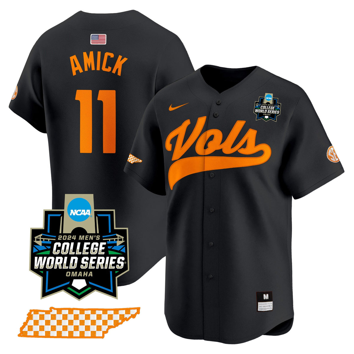 Men's Tennessee Volunteers 2024 College World Series Vapor Premier Limited Jersey V2 - All Stitched - image 7