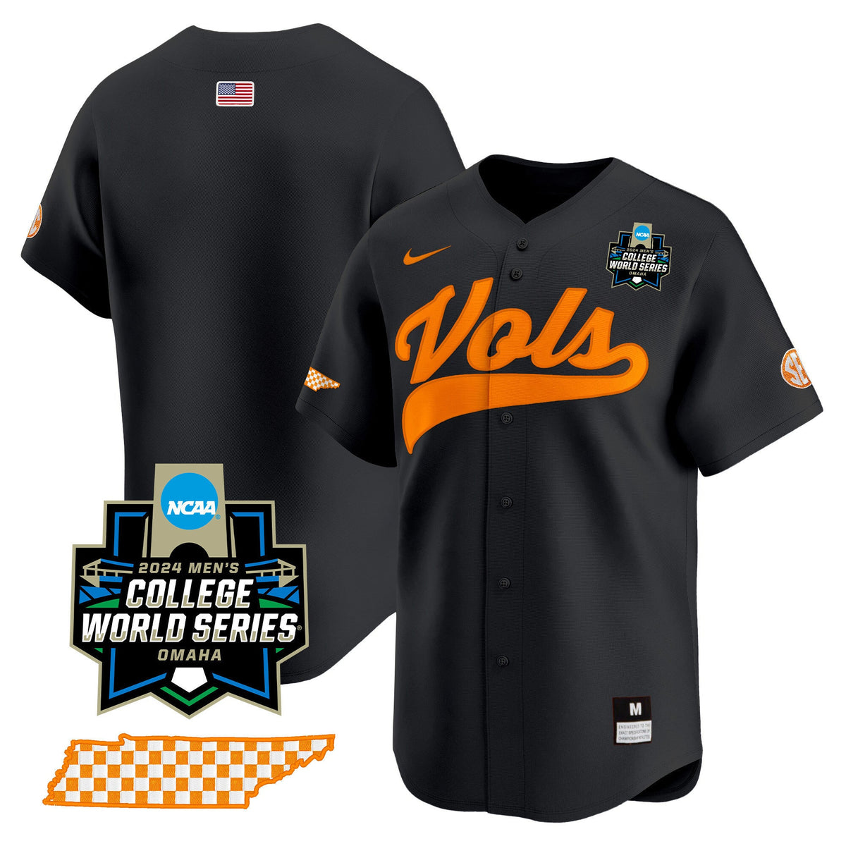 Men's Tennessee Volunteers 2024 College World Series Vapor Premier Limited Jersey V2 - All Stitched - image 9