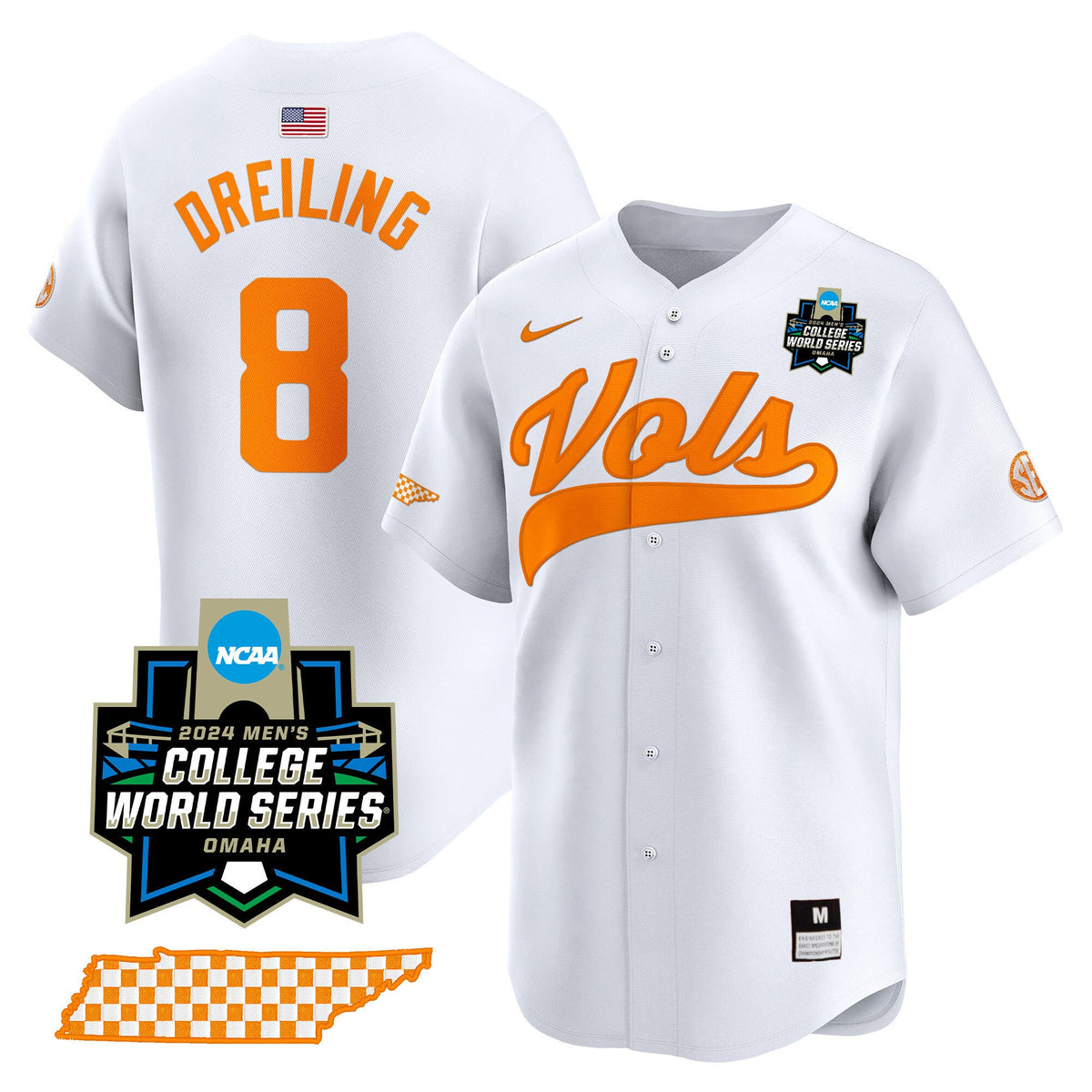 Men's Tennessee Volunteers 2024 College World Series Vapor Premier Limited Jersey V2 - All Stitched - image 11