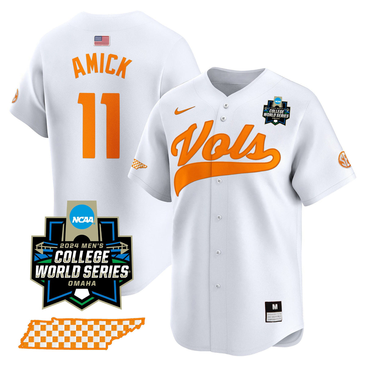 Men's Tennessee Volunteers 2024 College World Series Vapor Premier Limited Jersey V2 - All Stitched - image 14