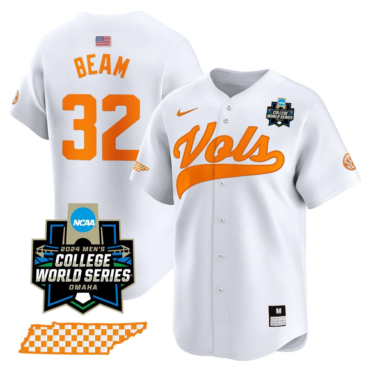 Men's Tennessee Volunteers 2024 College World Series Vapor Premier Limited Jersey V2 - All Stitched - image 15