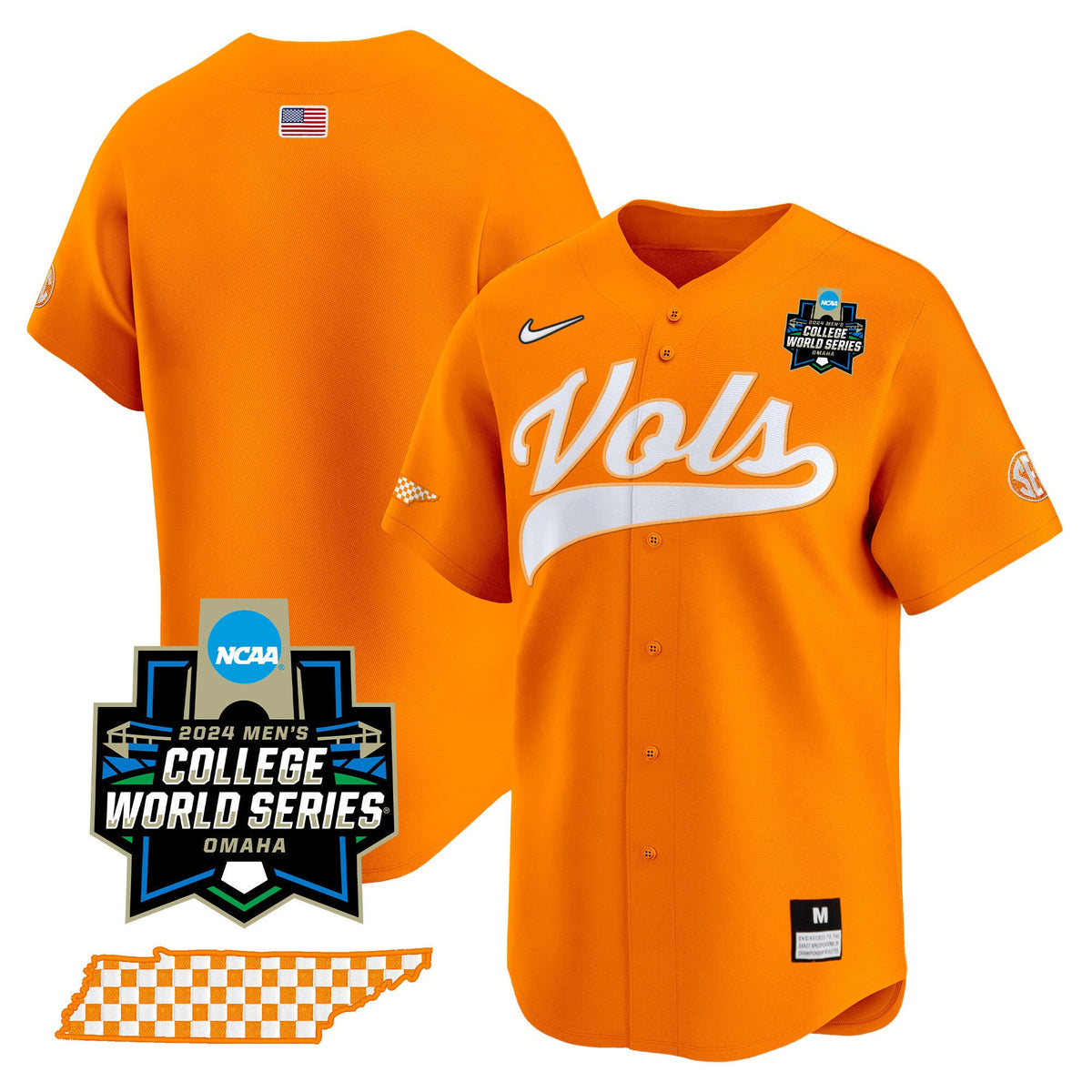 Men's Tennessee Volunteers 2024 College World Series Vapor Premier Limited Jersey V2 - All Stitched - image 23
