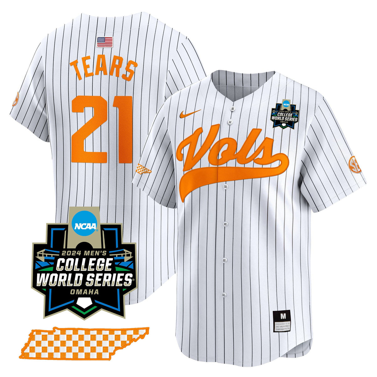 Men's Tennessee Volunteers 2024 College World Series Vapor Premier Limited Jersey V2 - All Stitched - image 27
