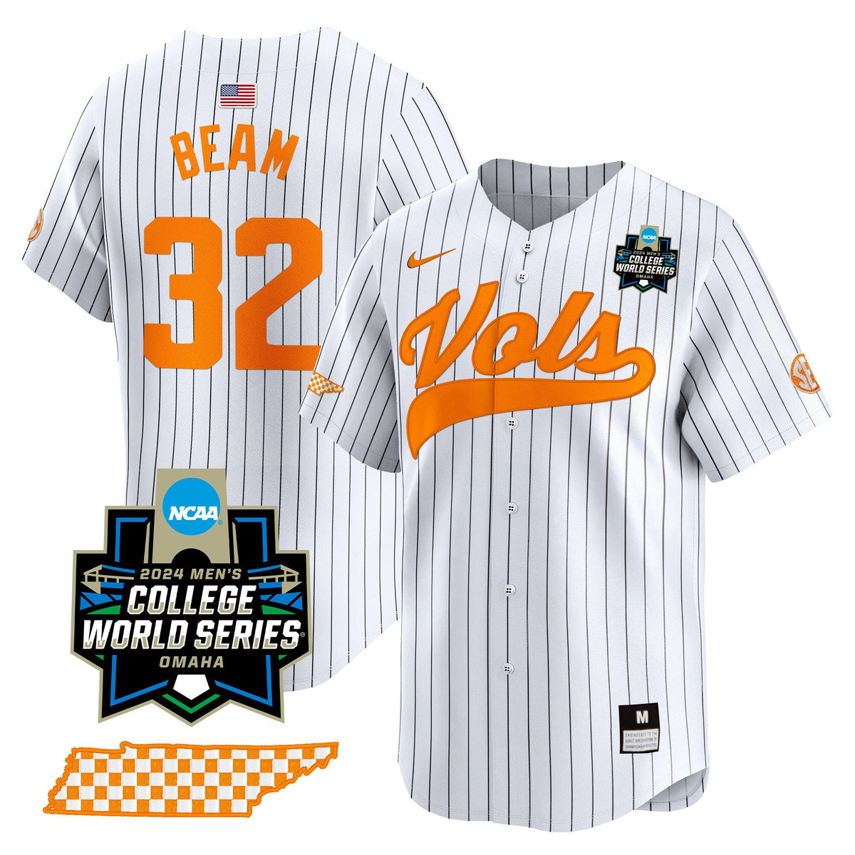 Men's Tennessee Volunteers 2024 College World Series Vapor Premier Limited Jersey V2 - All Stitched - image 29