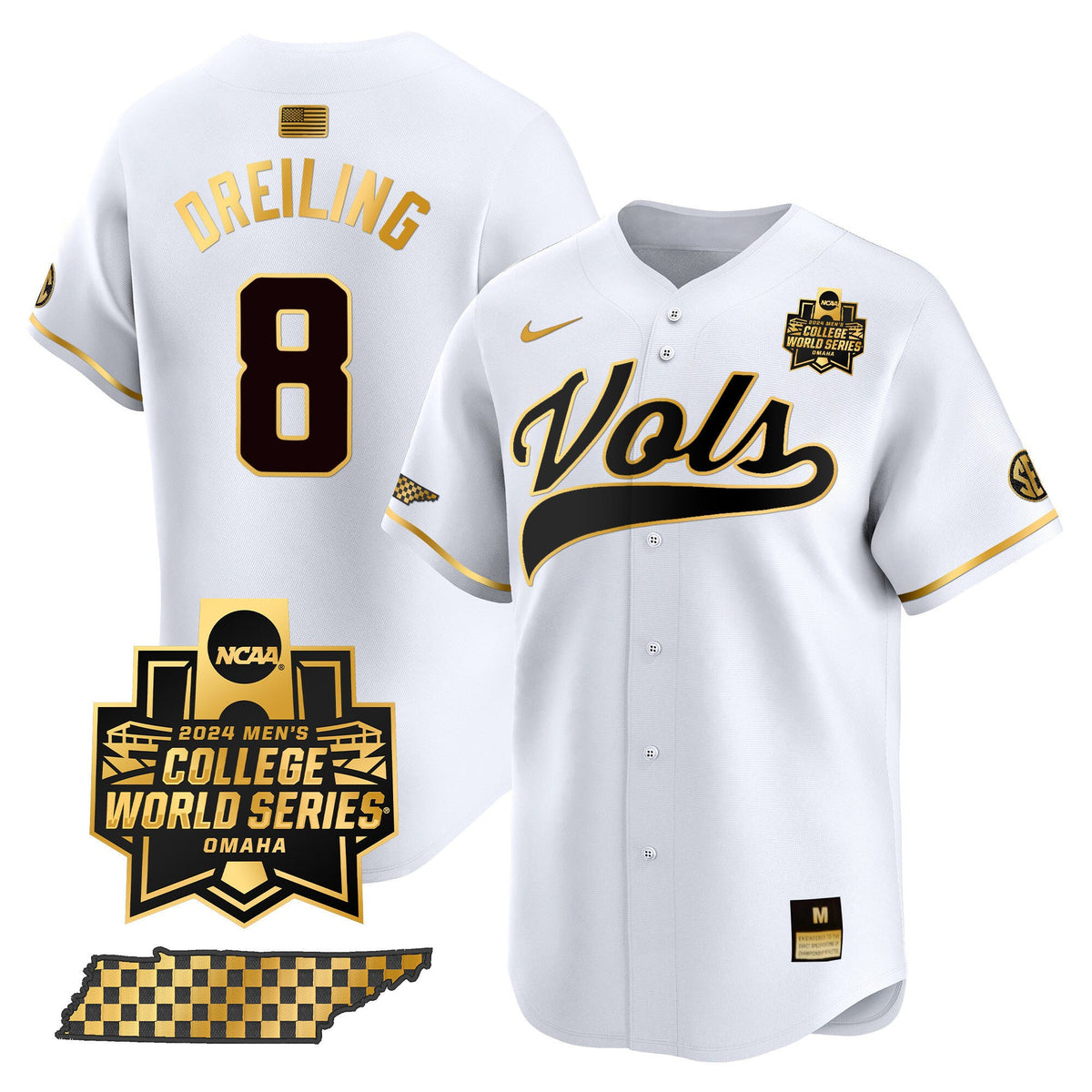 Men's Tennessee Volunteers 2024 College World Series Vapor Premier Limited Jersey V2 - All Stitched - image 31