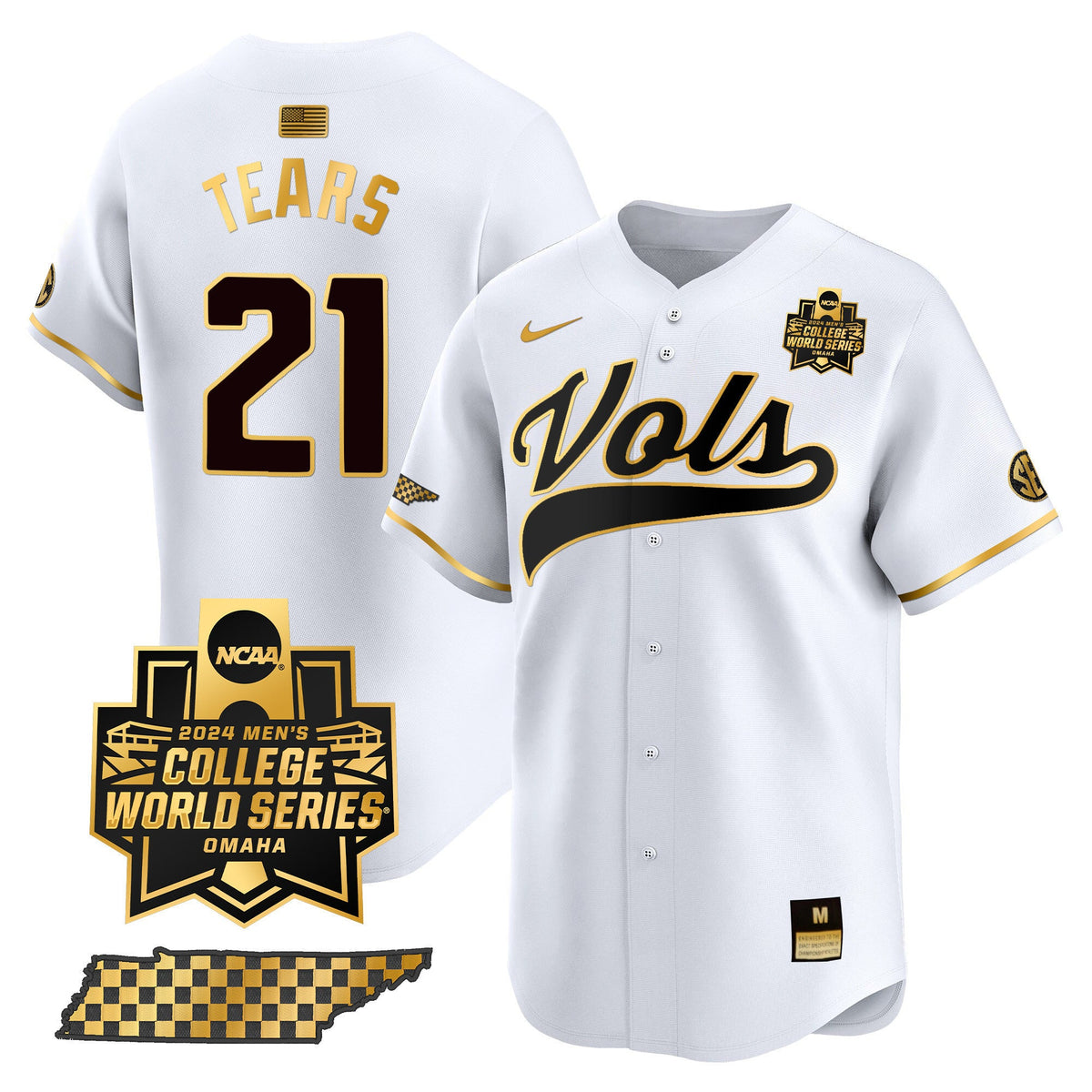Men's Tennessee Volunteers 2024 College World Series Vapor Premier Limited Jersey V2 - All Stitched - image 33