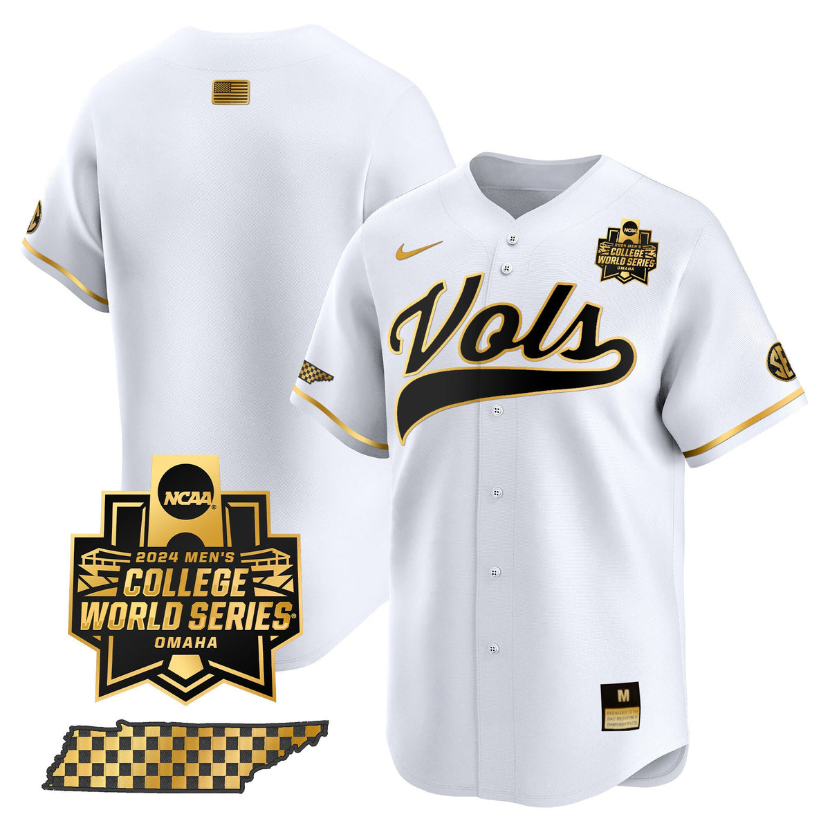Men's Tennessee Volunteers 2024 College World Series Vapor Premier Limited Jersey V2 - All Stitched - image 36
