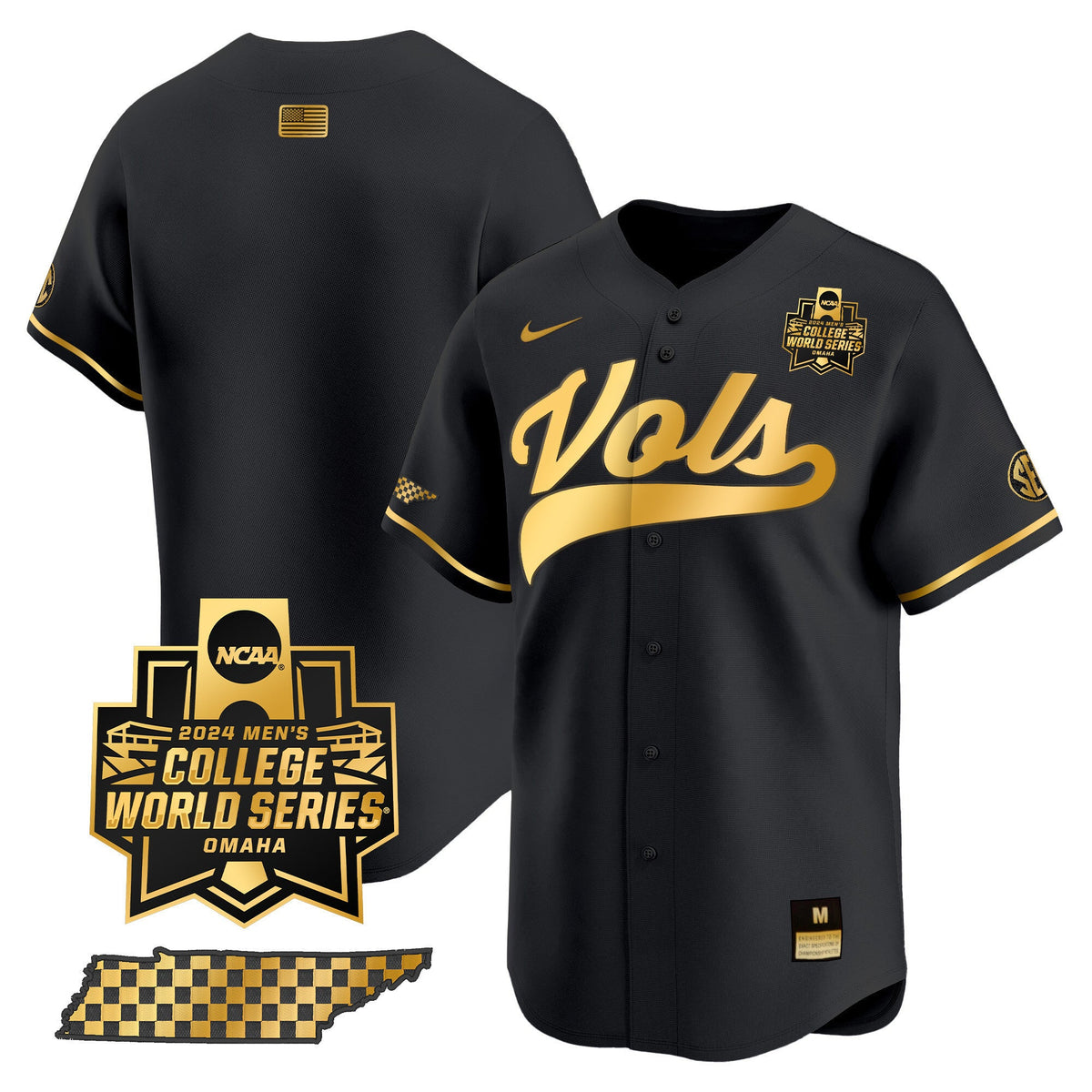 Men's Tennessee Volunteers 2024 College World Series Vapor Premier Limited Jersey V2 - All Stitched - image 42