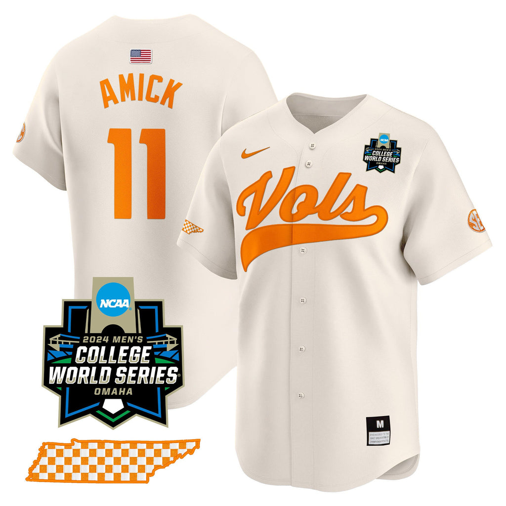 Men's Tennessee Volunteers 2024 College World Series Vapor Premier Limited Jersey V2 - All Stitched - image 47