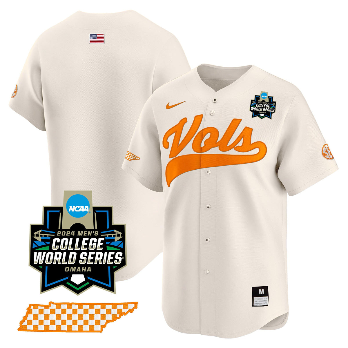 Men's Tennessee Volunteers 2024 College World Series Vapor Premier Limited Jersey V2 - All Stitched - image 49