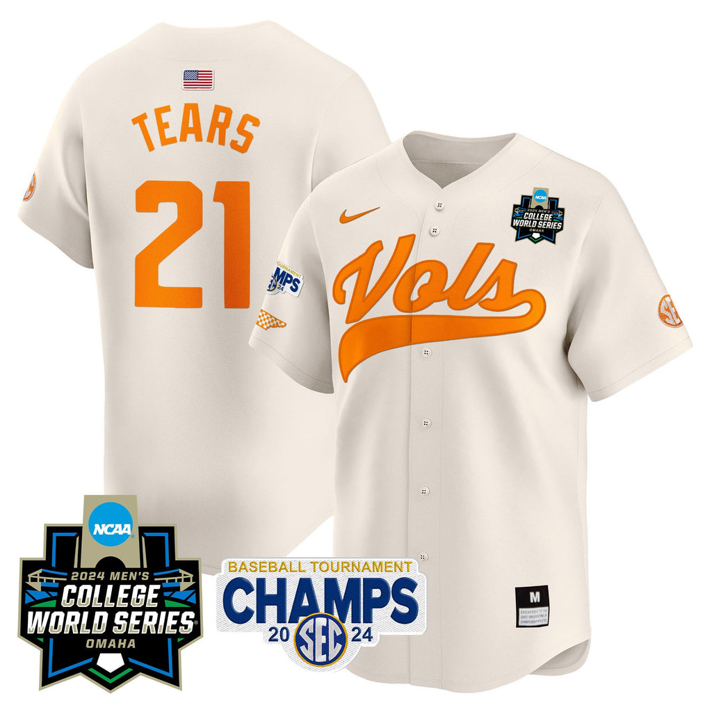 Men's Tennessee Volunteers 2024 Tournament Champs & World Series Vapor Premier Limited Jersey - All Stitched - image 46