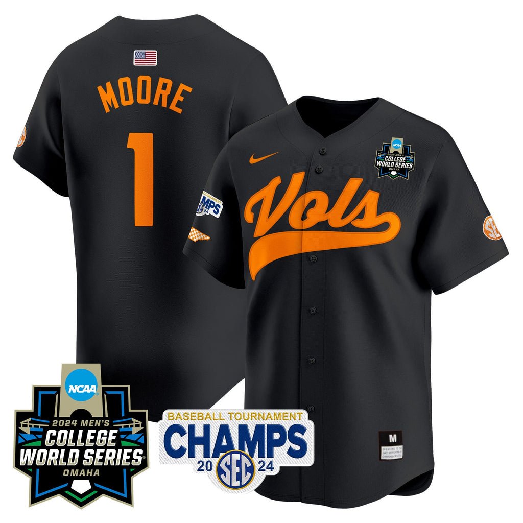 Men's Tennessee Volunteers 2024 Tournament Champs & World Series Vapor Premier Limited Jersey - All Stitched - image 1
