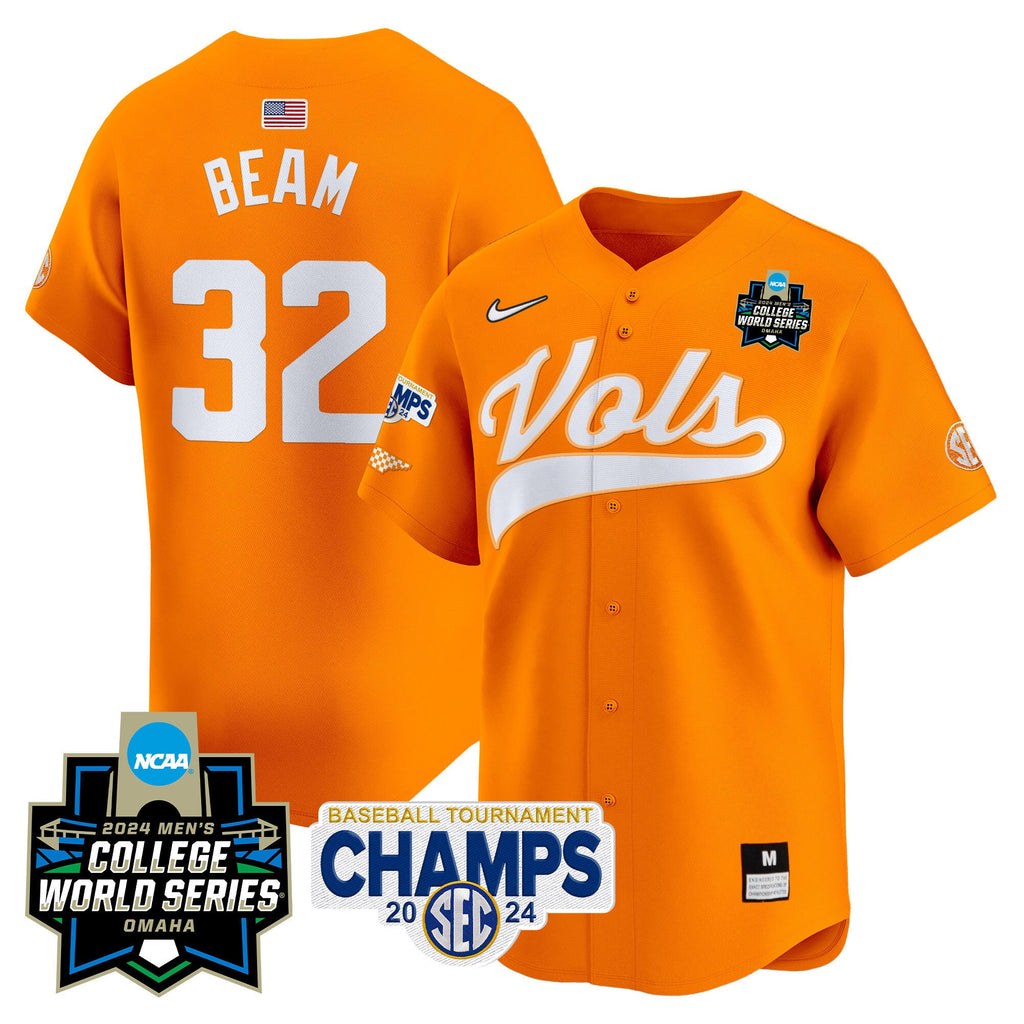 Men's Tennessee Volunteers 2024 Tournament Champs & World Series Vapor Premier Limited Jersey - All Stitched - image 20