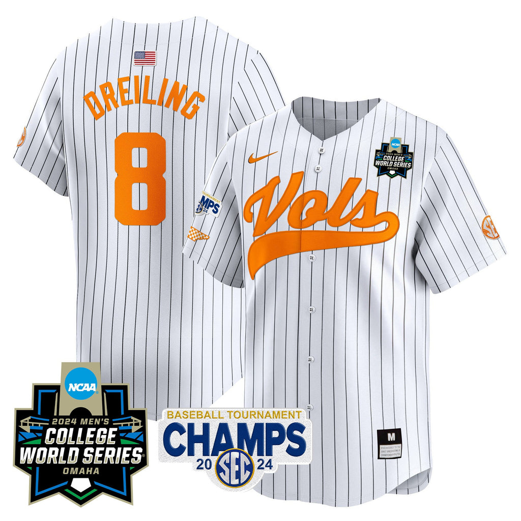Men's Tennessee Volunteers 2024 Tournament Champs & World Series Vapor Premier Limited Jersey - All Stitched - image 23