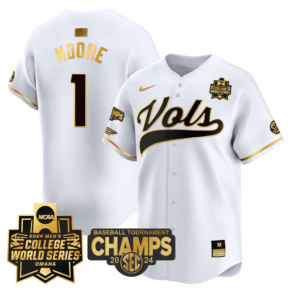 Men's Tennessee Volunteers 2024 Tournament Champs & World Series Vapor Premier Limited Jersey - All Stitched - image 29
