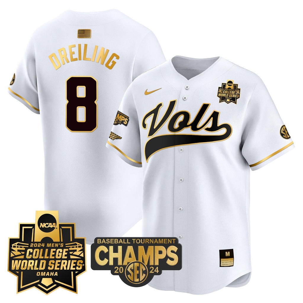 Men's Tennessee Volunteers 2024 Tournament Champs & World Series Vapor Premier Limited Jersey - All Stitched - image 30
