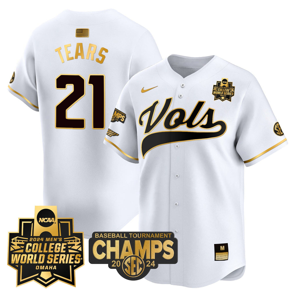Men's Tennessee Volunteers 2024 Tournament Champs & World Series Vapor Premier Limited Jersey - All Stitched - image 32