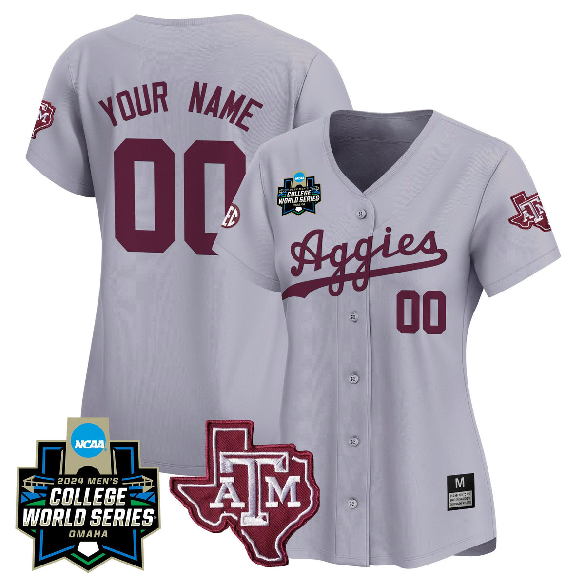 Texas A&M Aggies 2024 College World Series Vapor Premier Limited Custom Jersey - All Stitched - image 9