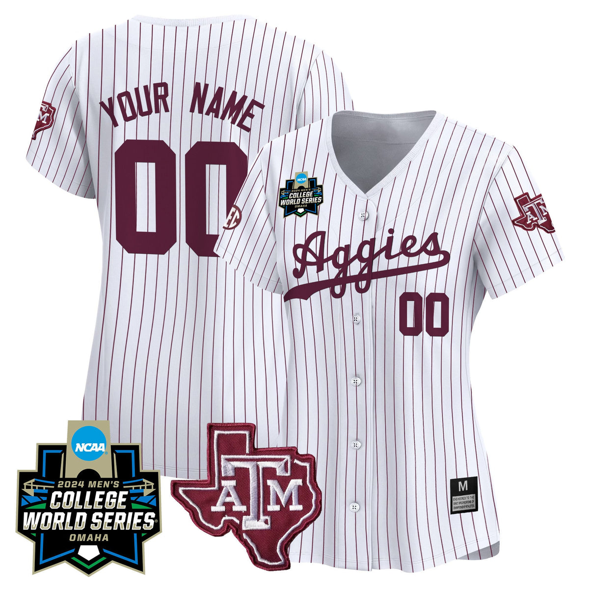 Texas A&M Aggies 2024 College World Series Vapor Premier Limited Custom Jersey - All Stitched - image 11