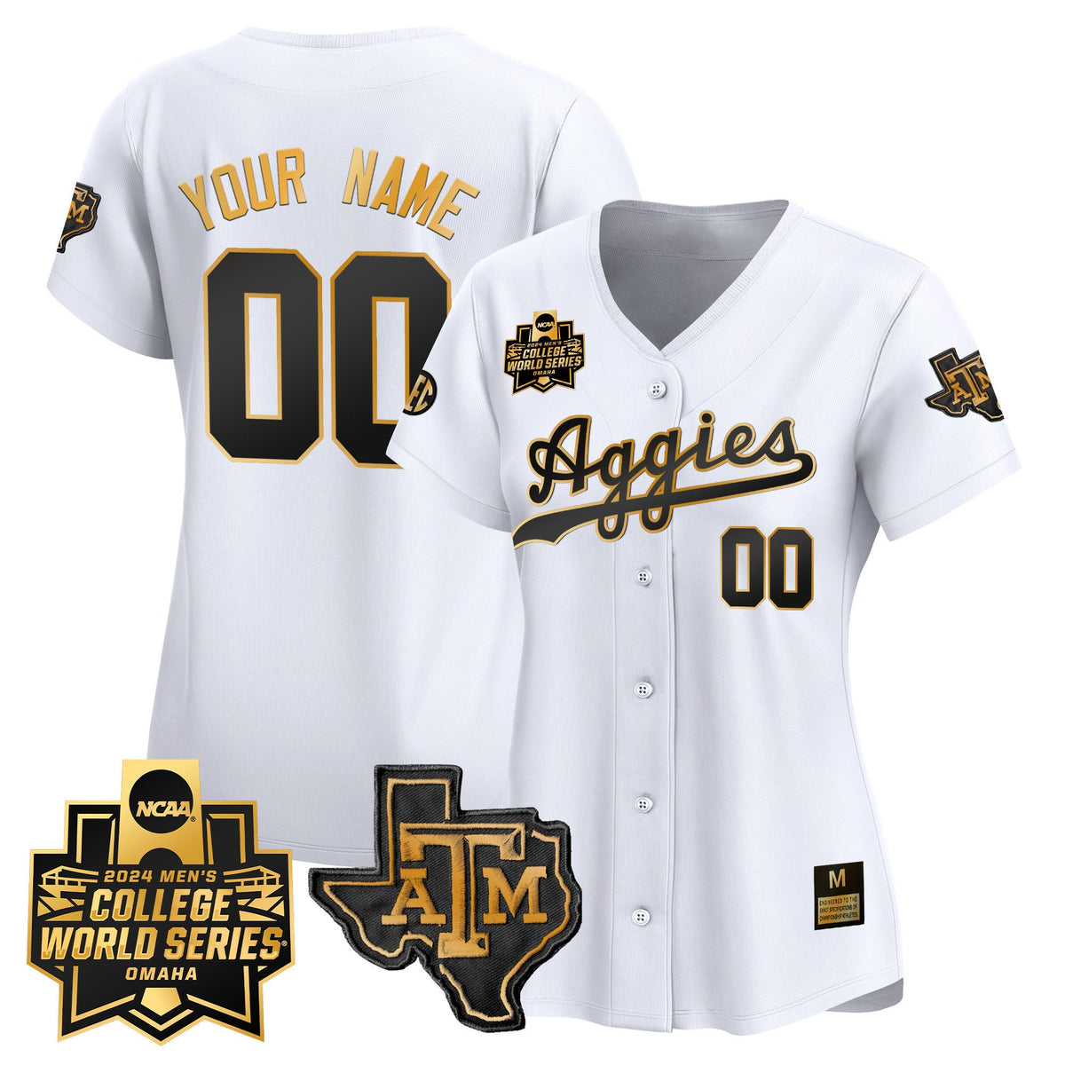 Texas A&M Aggies 2024 College World Series Vapor Premier Limited Custom Jersey - All Stitched - image 13