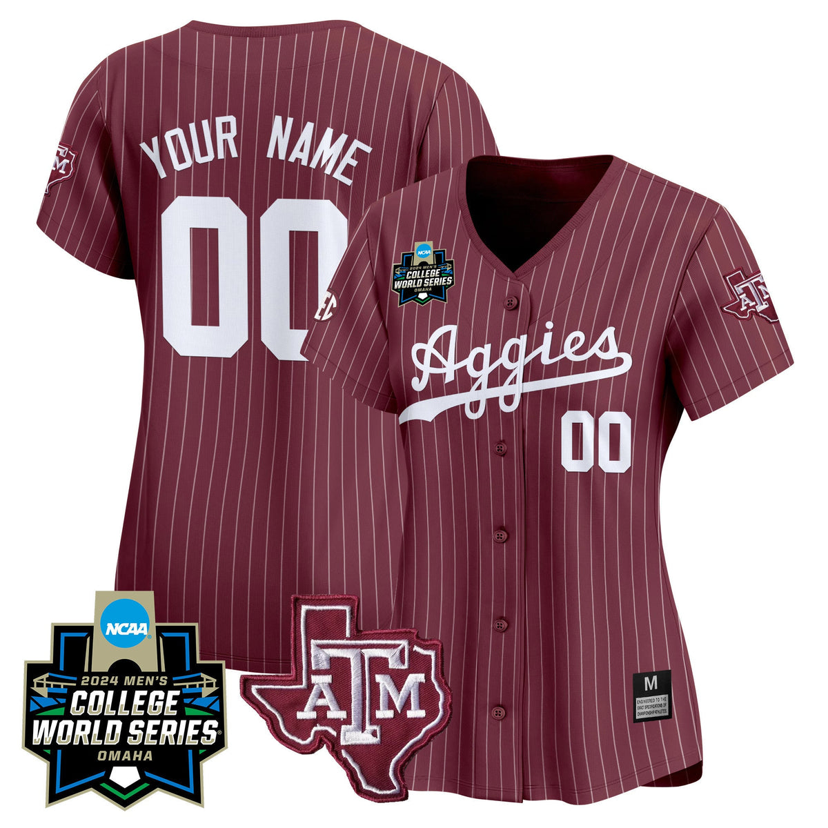 Texas A&M Aggies 2024 College World Series Vapor Premier Limited Custom Jersey - All Stitched - image 14