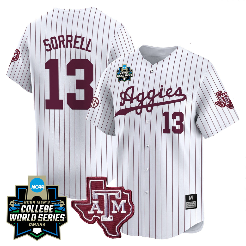 Men's Texas A&M Aggies 2024 College World Series Vapor Premier Limited Jersey - All Stitched - image 28