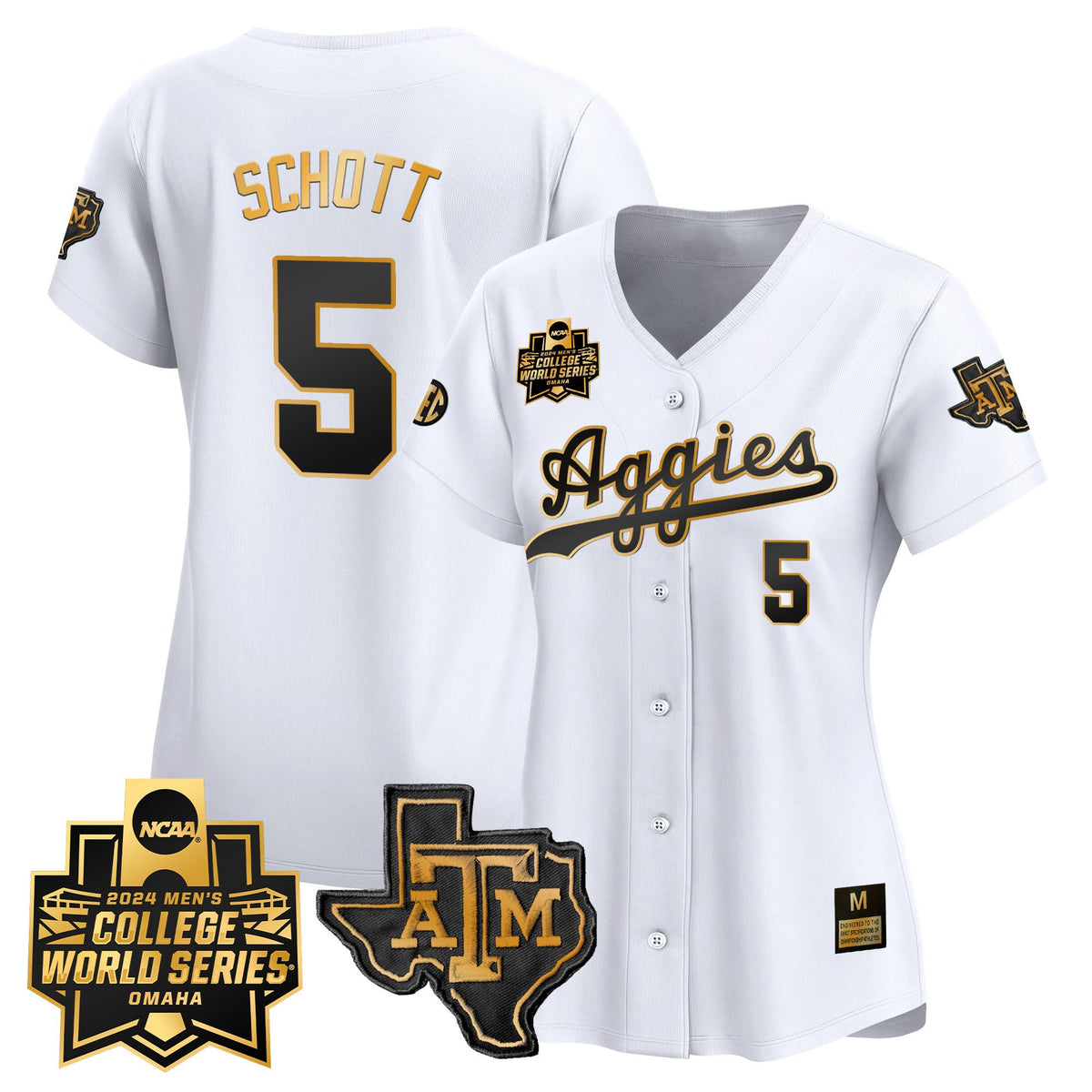 Women's Texas A&M Aggies 2024 College World Series Vapor Premier Limited Jersey - All Stitched - image 46