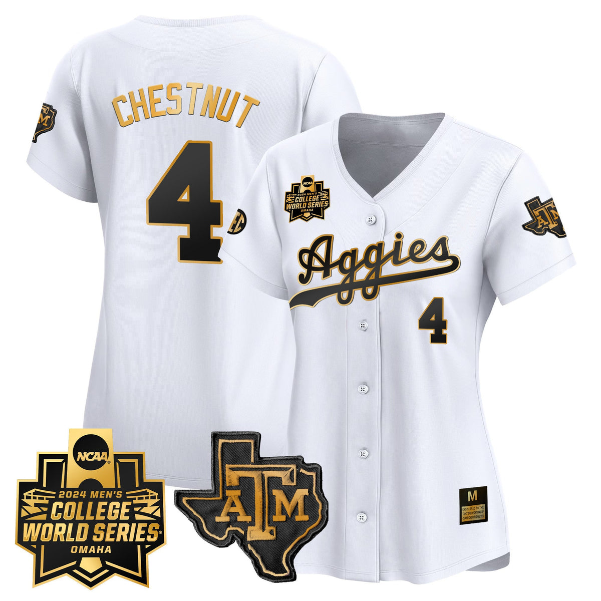 Women's Texas A&M Aggies 2024 College World Series Vapor Premier Limited Jersey - All Stitched - image 47