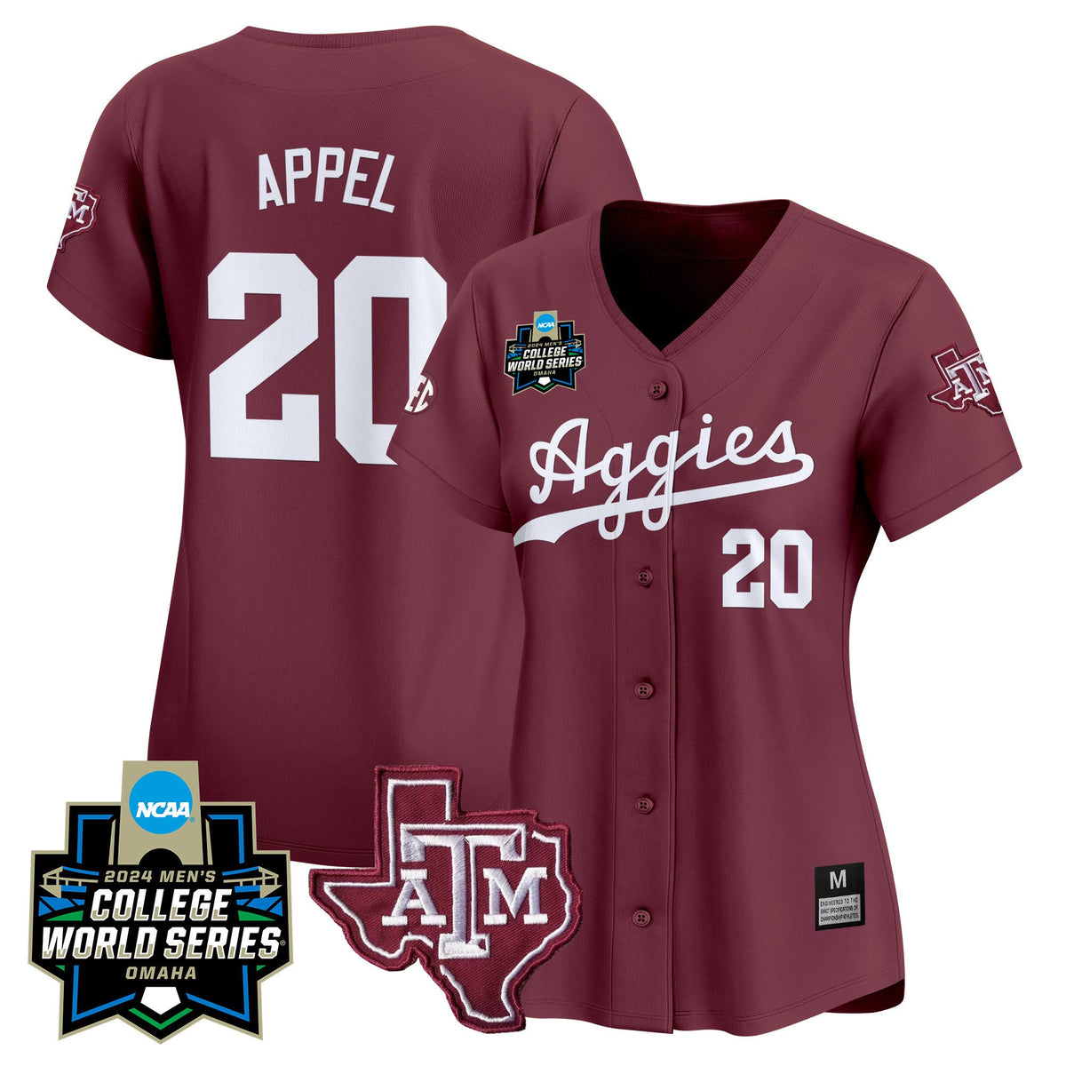 Women's Texas A&M Aggies 2024 College World Series Vapor Premier Limited Jersey - All Stitched - image 5