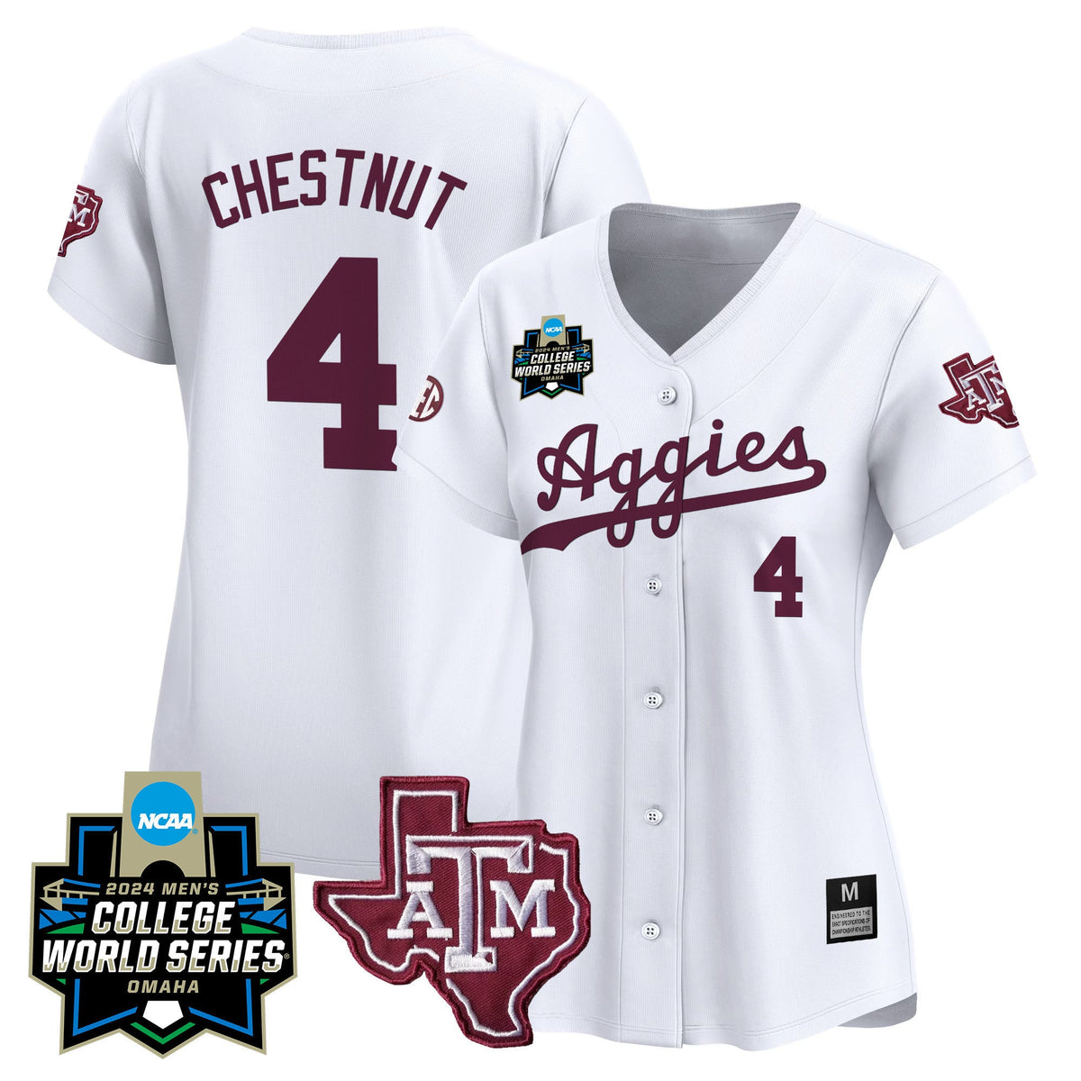 Women's Texas A&M Aggies 2024 College World Series Vapor Premier Limited Jersey - All Stitched - image 23