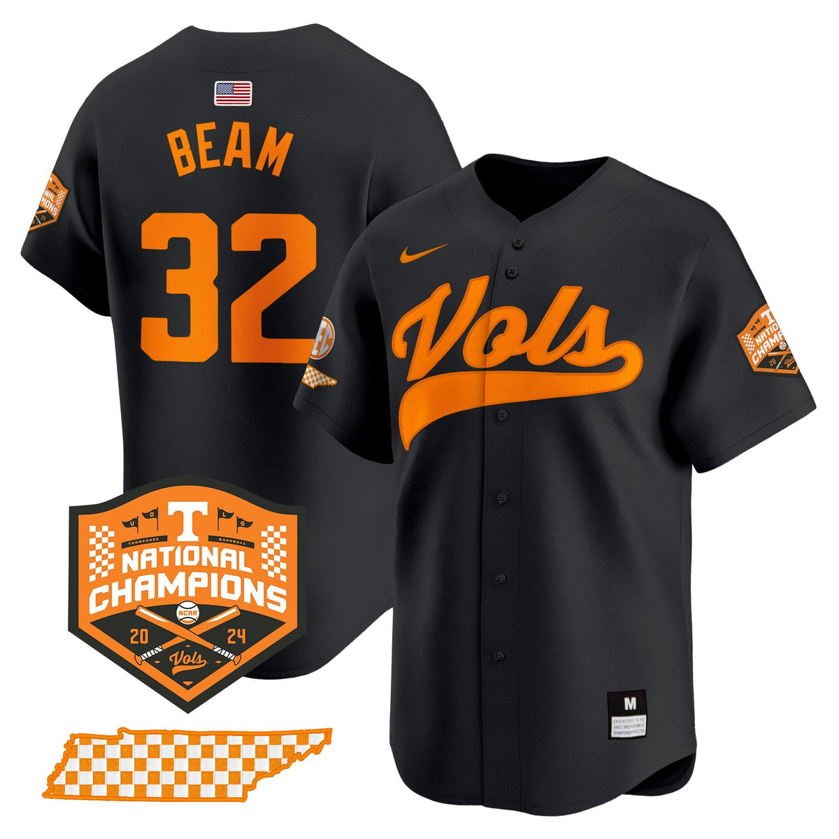Men's Tennessee Volunteers 2024 Champions Vapor Premier Limited Jersey - All Stitched - image 6