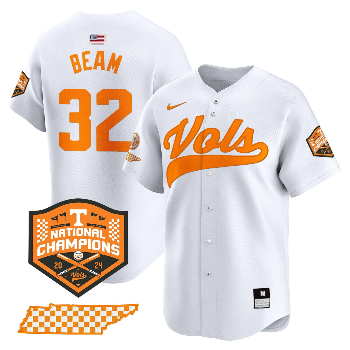Men's Tennessee Volunteers 2024 Champions Vapor Premier Limited Jersey - All Stitched - image 13