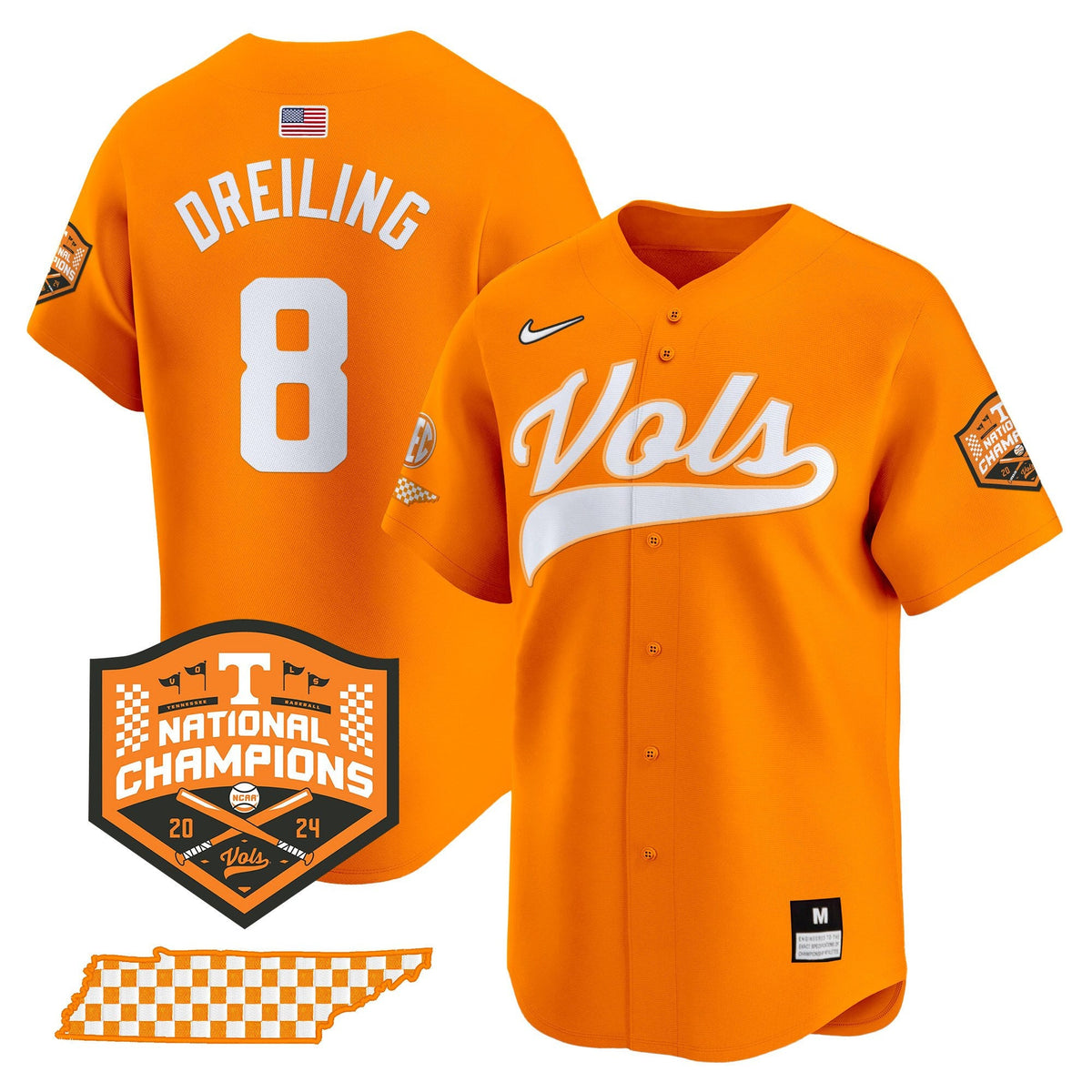 Men's Tennessee Volunteers 2024 Champions Vapor Premier Limited Jersey - All Stitched - image 16