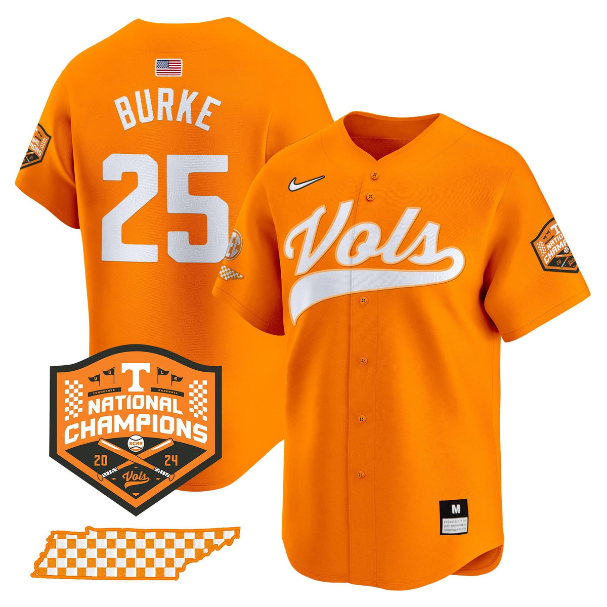 Men's Tennessee Volunteers 2024 Champions Vapor Premier Limited Jersey - All Stitched - image 17