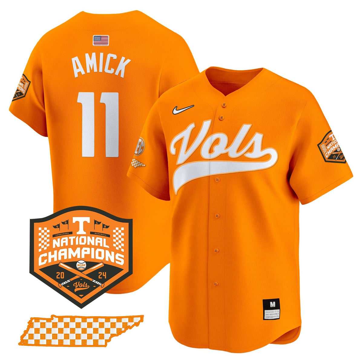 Men's Tennessee Volunteers 2024 Champions Vapor Premier Limited Jersey - All Stitched - image 19