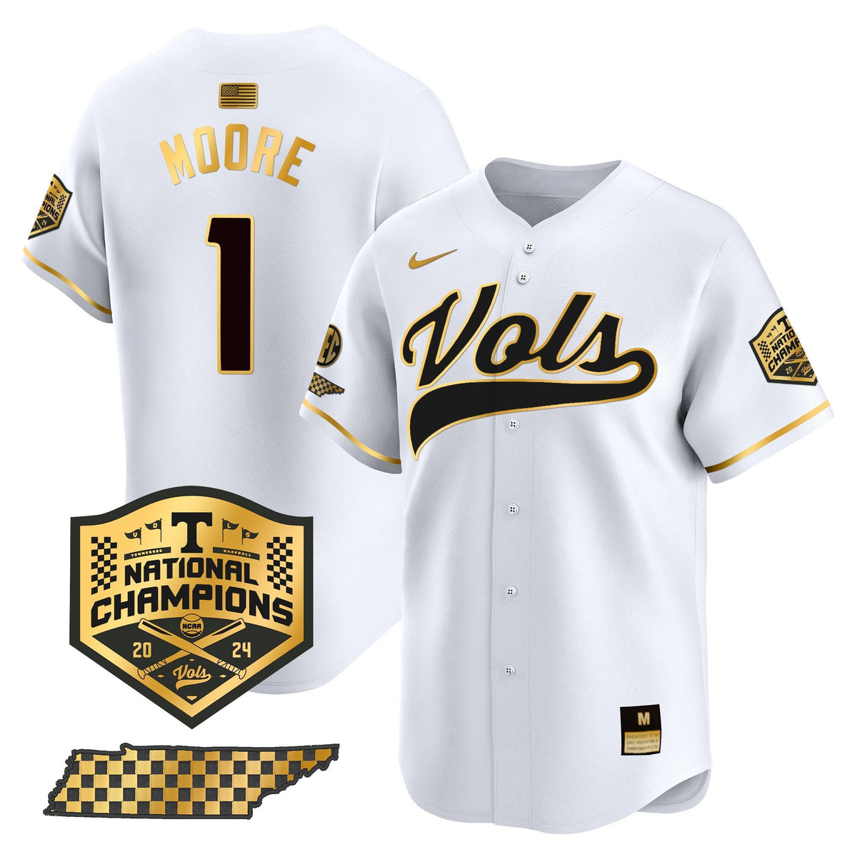 Men's Tennessee Volunteers 2024 Champions Vapor Premier Limited Jersey - All Stitched - image 29
