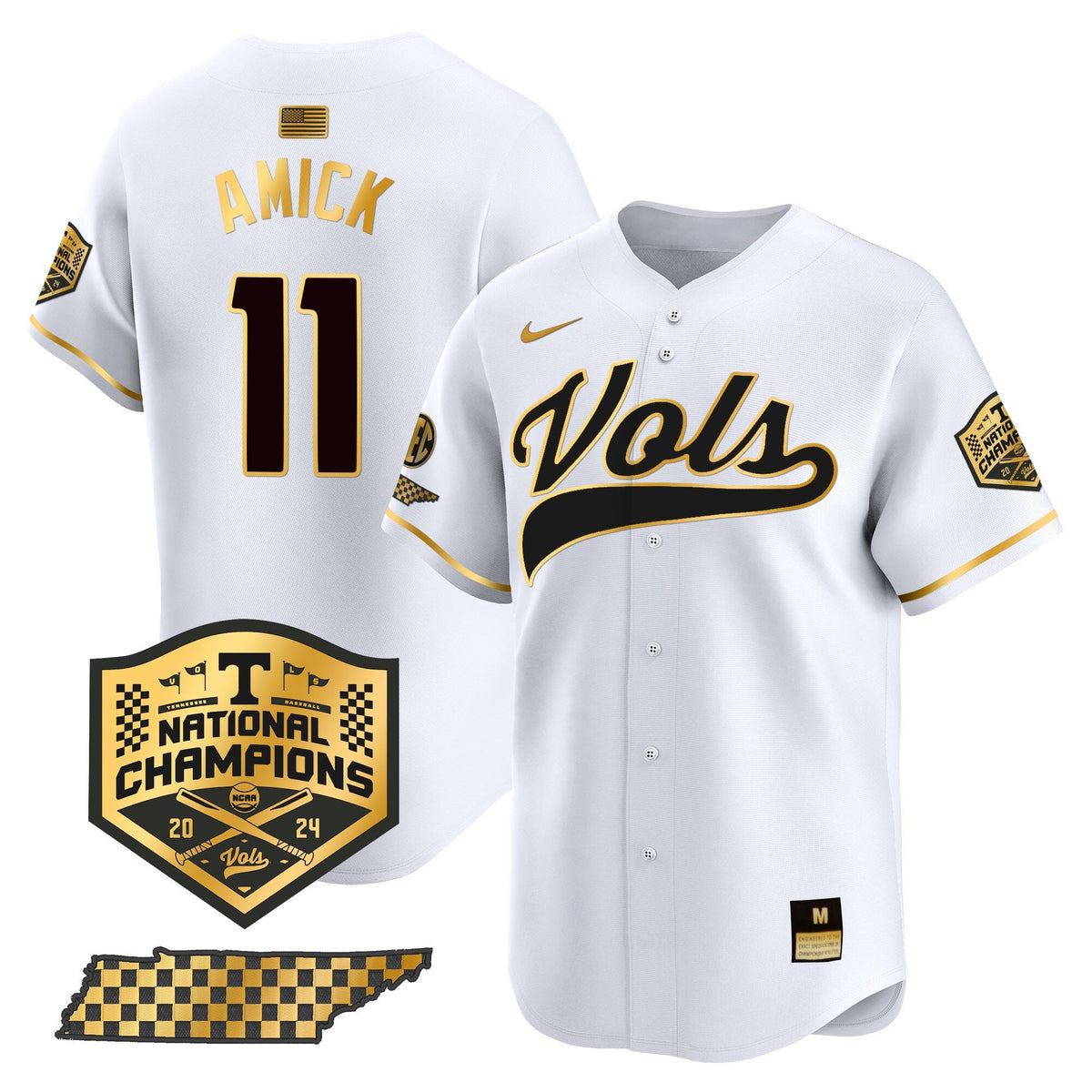 Men's Tennessee Volunteers 2024 Champions Vapor Premier Limited Jersey - All Stitched - image 33