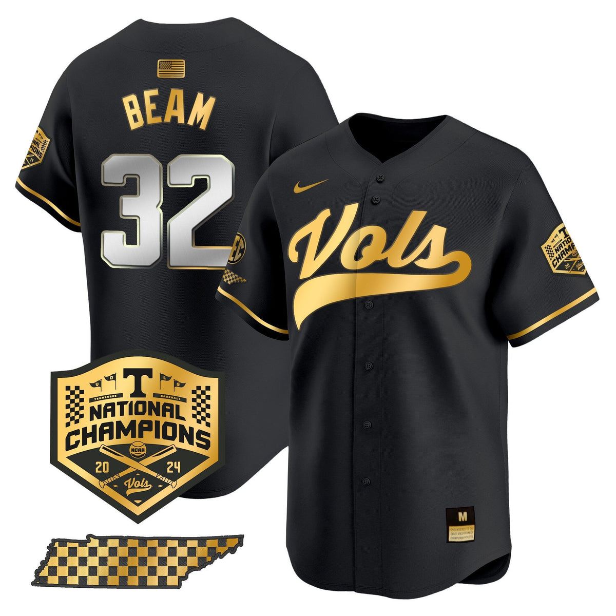 Men's Tennessee Volunteers 2024 Champions Vapor Premier Limited Jersey - All Stitched - image 41