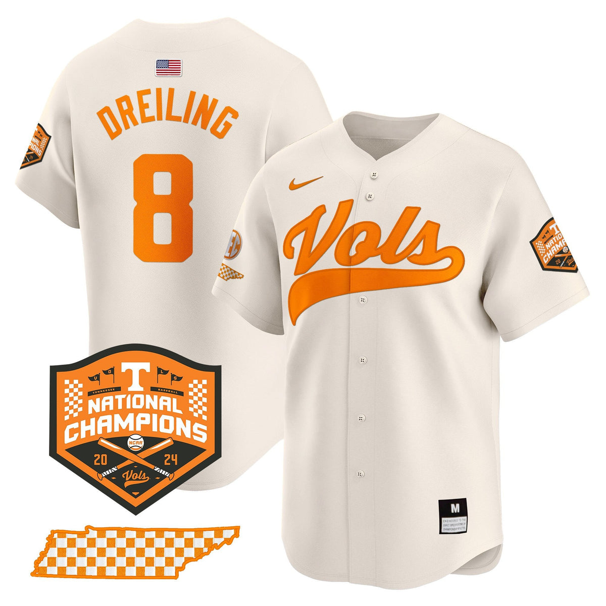 Men's Tennessee Volunteers 2024 Champions Vapor Premier Limited Jersey - All Stitched - image 44