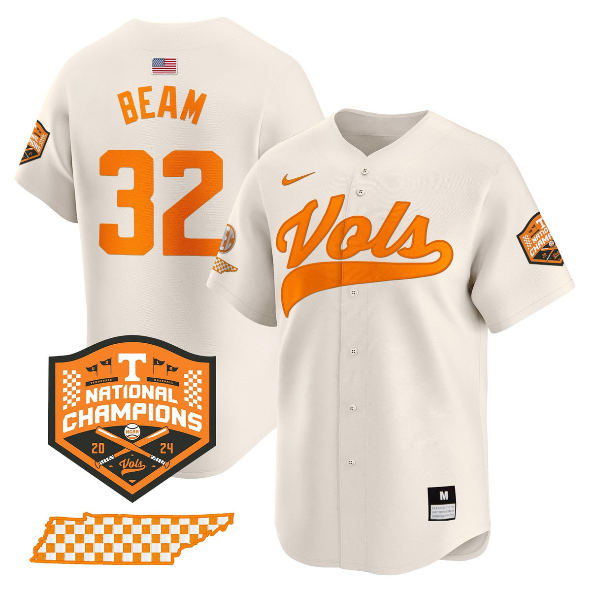 Men's Tennessee Volunteers 2024 Champions Vapor Premier Limited Jersey - All Stitched - image 48