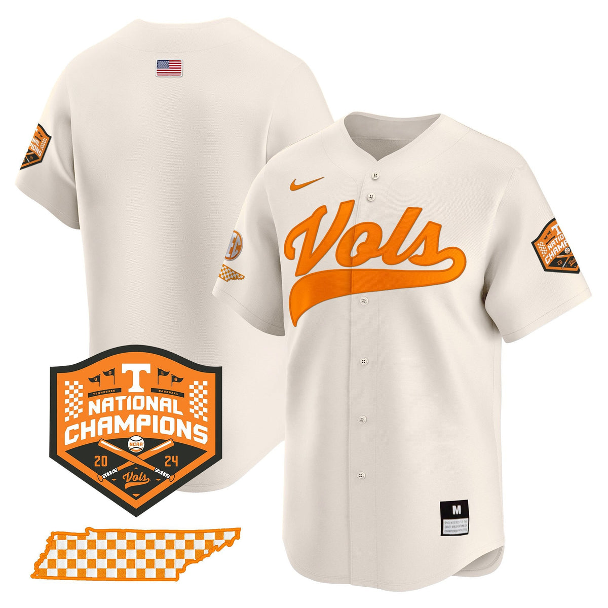 Men's Tennessee Volunteers 2024 Champions Vapor Premier Limited Jersey - All Stitched - image 49