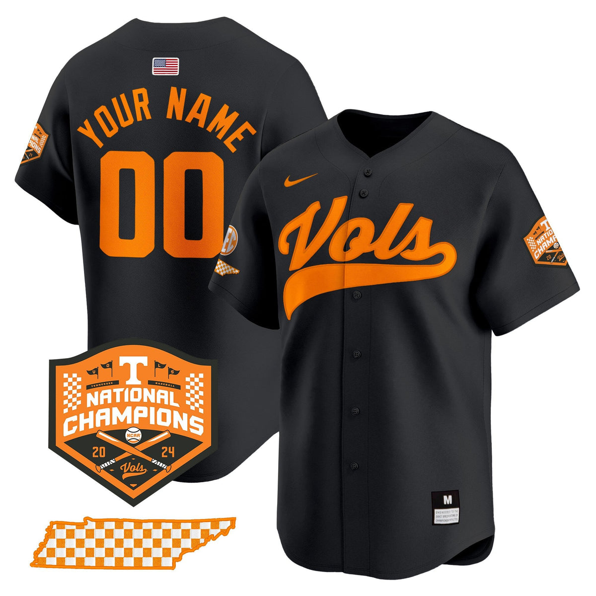 Tennessee Volunteers 2024 Champions Vapor Premier Limited Custom Jersey - All Stitched - image 1