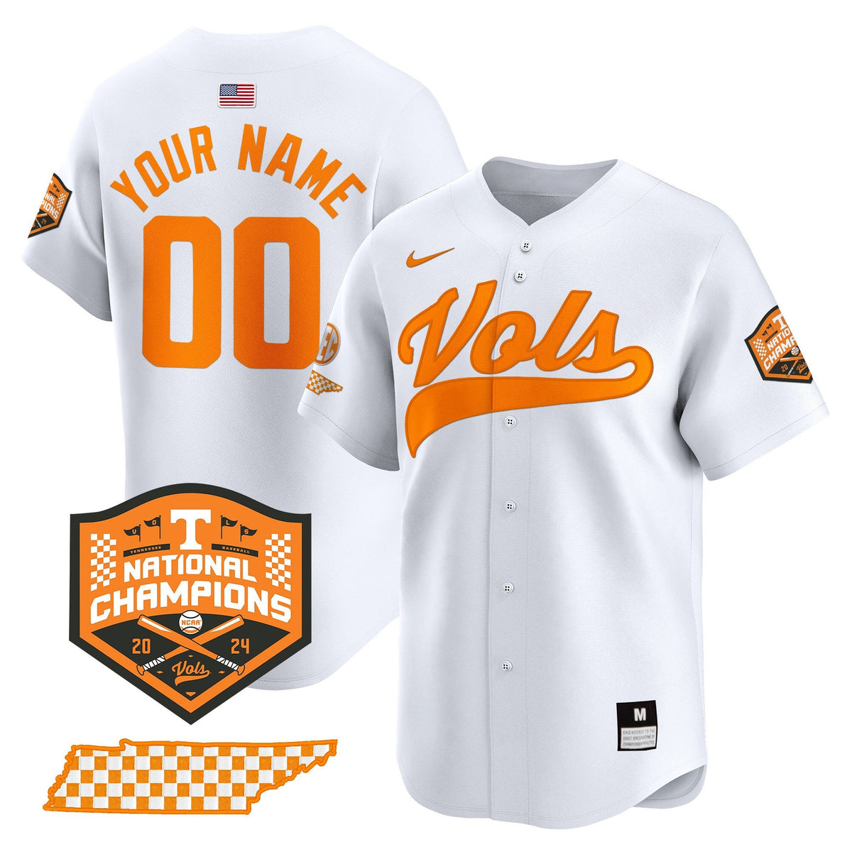 Tennessee Volunteers 2024 Champions Vapor Premier Limited Custom Jersey - All Stitched - image 2