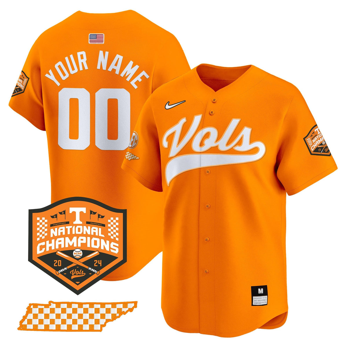 Tennessee Volunteers 2024 Champions Vapor Premier Limited Custom Jersey - All Stitched - image 3