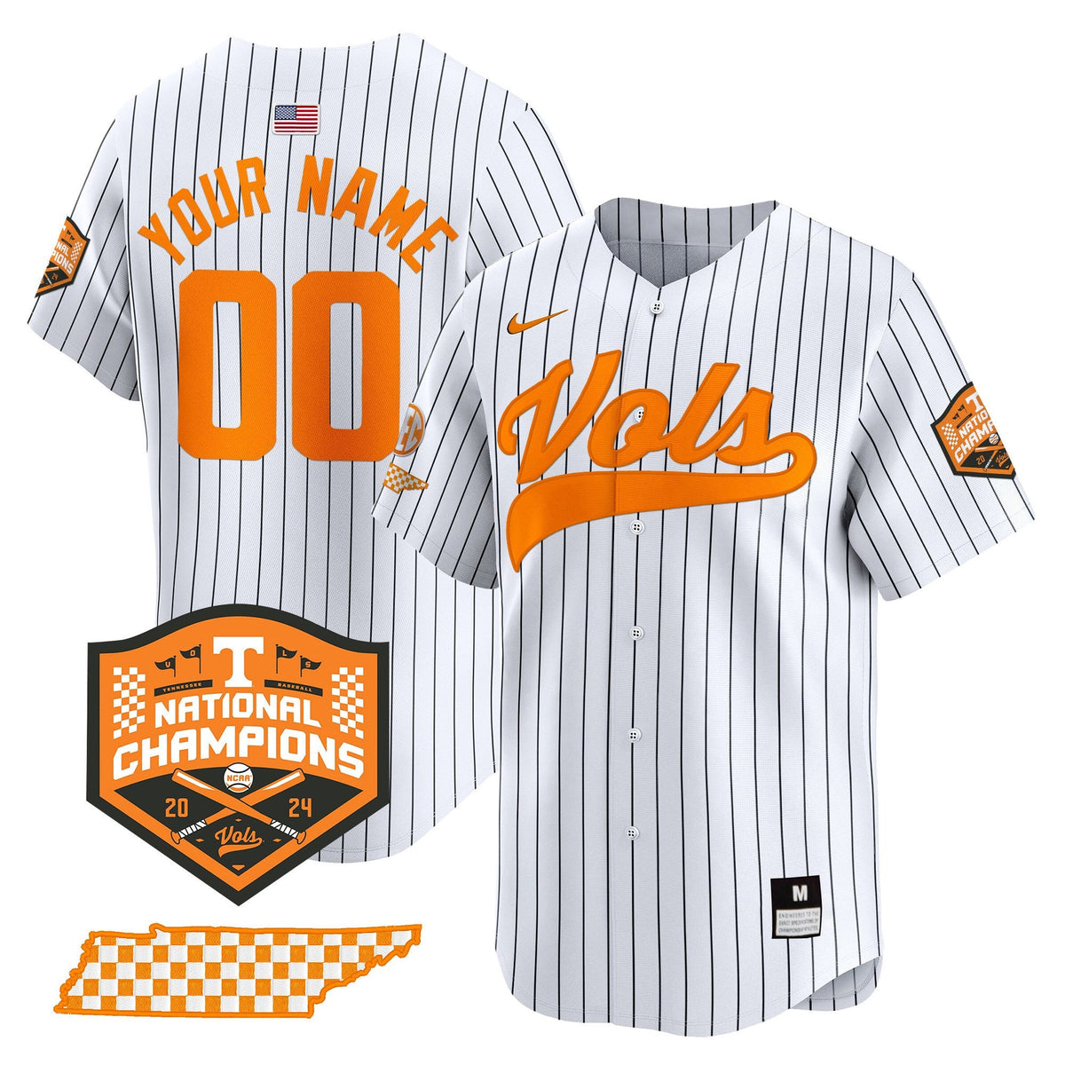 Tennessee Volunteers 2024 Champions Vapor Premier Limited Custom Jersey - All Stitched - image 4