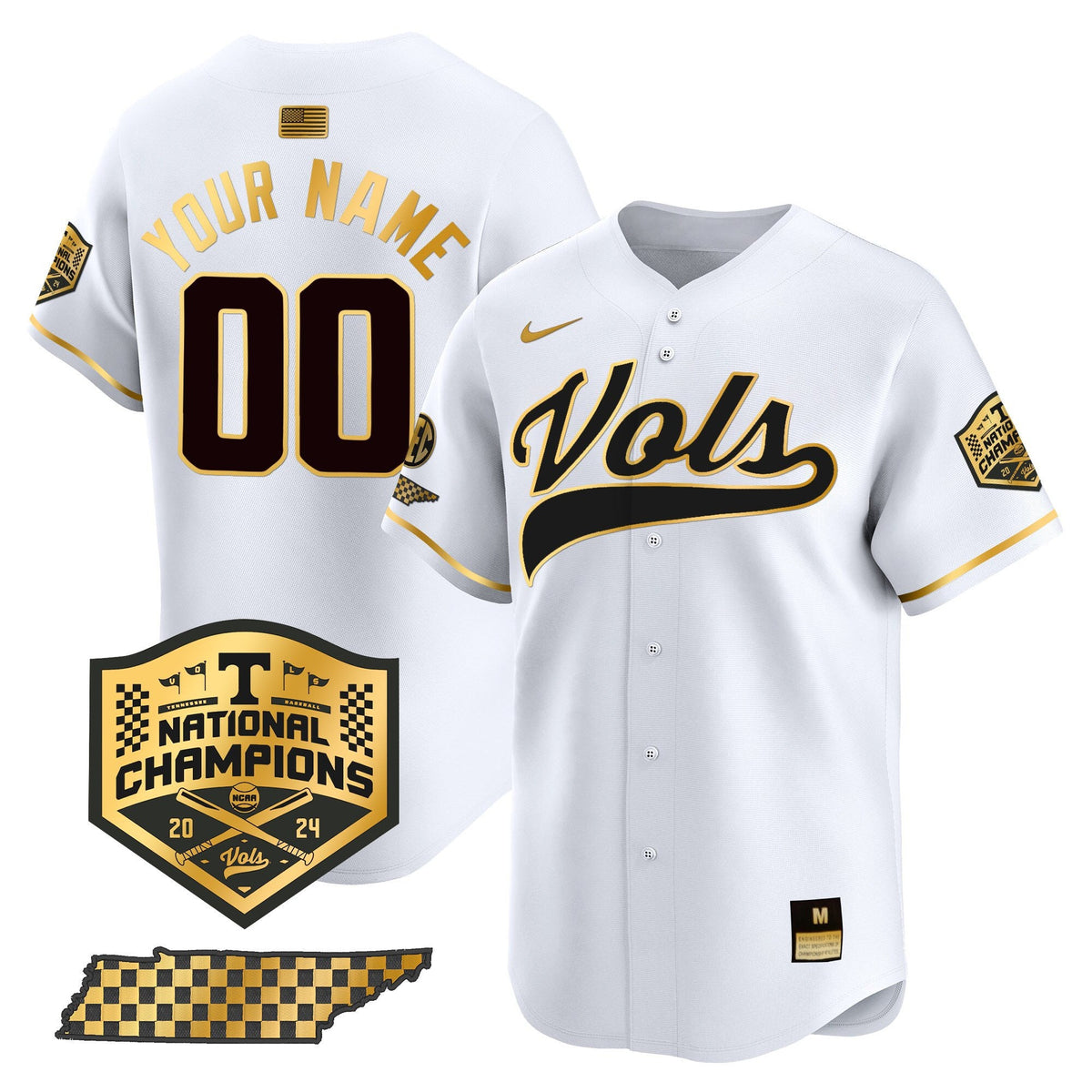Tennessee Volunteers 2024 Champions Vapor Premier Limited Custom Jersey - All Stitched - image 5